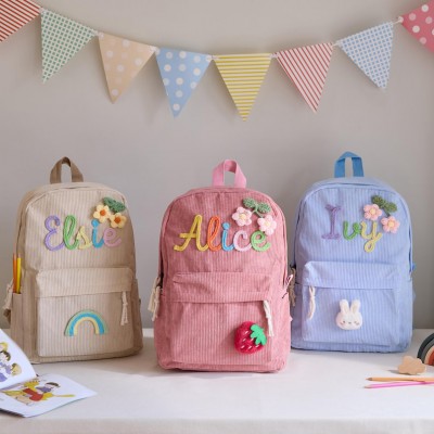 Personalised Kids Backpack With Name Back to School Gift