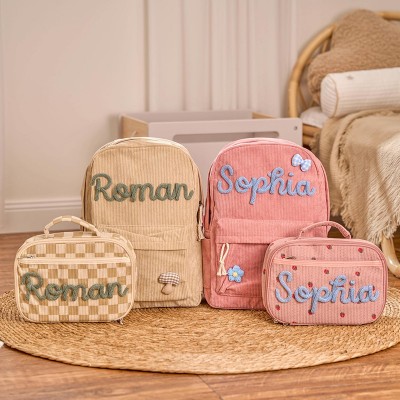 Personalised Kids Backpack And Lunch Bag Set Back to School Gift