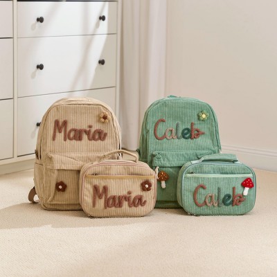 Personalised Kids Backpack And Lunch Bag Set Back to School Gift